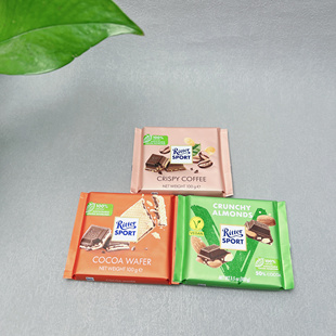 临期 德国瑞特滋扁桃仁夹心黑巧/玉米脆夹心咖啡牛奶巧克力100g