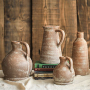 定制七茉法式复古陶瓷，花瓶做旧花器乡村，文艺陶罐摆件家居装饰品