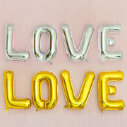 大号铝箔LOVE字母30寸 派对婚房装饰求婚LOVE字母气球