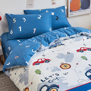 纯棉床笠四件套1.5m床儿童卡通1.2床上用品三件套男孩1.8米床罩