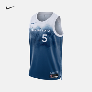 Nike耐克2023/24赛季明尼苏达森林狼队NBA男子速干球衣DX8510