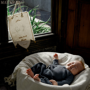 marlmarl日式连体服套装，新生满月宝宝婴儿，礼盒长袖内衣打底满月
