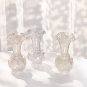 法式奶油风创意花瓶梦幻白珠光(白珠光)鲜花陶瓷，花瓶装饰干花家居摆件客厅