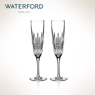 waterford爱尔兰利斯莫尔钻禧香槟杯，对杯水晶高脚杯高档婚礼礼物