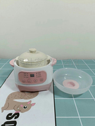 110v220v电炖锅盅煮粥煲汤陶瓷，锅婴儿辅食电，炖锅1升美英规小家电