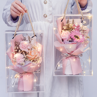 母亲节创意生日礼物香皂康乃馨玫瑰花束礼盒送女闺蜜妈妈老师员工
