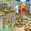 幼儿园走廊吊饰教室环创材料，吊顶布置儿童房，太阳花装饰燕子挂饰
