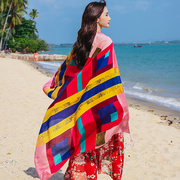 沙滩纱巾复古风室外出游旅游个性旅行创意简约海滩仙女气质外出披