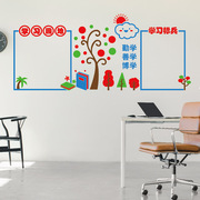 学校教室布置墙贴学习园地，简约装饰边框，墙壁贴画班级文化平面贴纸