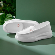 护士鞋女夏季透气软底防滑增高不累脚医护人员专用白色厚底凉鞋子