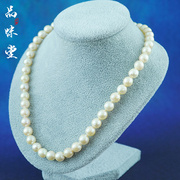 日本中古首饰复古项链天然炫彩珍珠高奢品味高档精美纯银绝版8mm