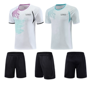 羽毛球服套装短袖男女款儿童，比赛服乒乓球衣，速干透气印字定制