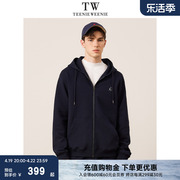 teenieweenie小熊男装春装，慵懒时髦连帽拉链，衫潮牌卫衣外套男