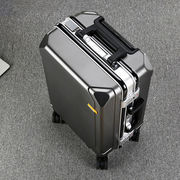 品牌铝框拉杆箱男万向轮旅行箱女时尚大容量密码箱商务皮箱学生箱