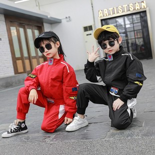 兄妹装秋季韩版休闲运动服套装男女款宽松两件套长袖赛车服