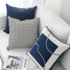 cs043蓝色现代简约抱枕，沙发靠枕客厅高级感床头靠背样板房方枕