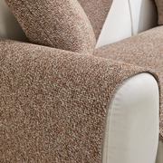 高档棉麻沙发坐垫夏季透气加厚咖色防滑亚麻沙发垫布防皱四季通用