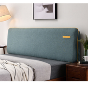 定制芝兰现代棉麻儿童床头大靠垫可拆洗双人卧室长枕海绵芯大靠背