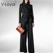 V·Loyal春秋季时尚修身长袖西服欧美小西装套装职业外套