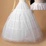 新娘结婚裙撑3钢圈加一层网婚纱礼服，内衬裙松紧带加系绳蓬蓬款