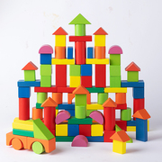 木制儿童大颗粒积木拼装玩具，益智力实木质宝宝幼儿园大块宝宝儿童