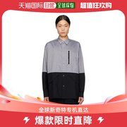 香港直邮潮奢 comme Des Garçons 男士灰色 & 黑色拼接衬衫