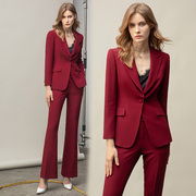ad高端一粒扣西服，职业装2022年会红色西装正装，宴会套装阔腿裤