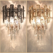 香槟金壁灯客厅轻奢水晶创意个性，卧室床头灯北欧现代简约过道灯饰