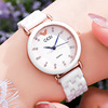 歌迪白色陶瓷表带学生，韩版时装玫瑰女士手表表女休闲石英国产腕表