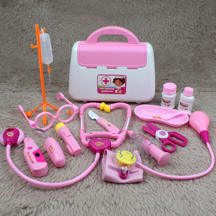 小医生工具箱玩具套装女孩，儿童过家家男孩听诊器，宝宝仿真打针护士