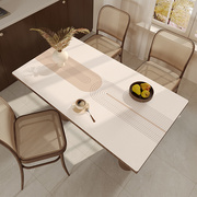 轻奢高级感餐桌垫防水防油防烫皮革桌布，茶几台布岩板餐桌保护垫子