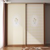 韩式风格推拉门壁纸翻新卧室家具贴纸玻璃门改造房间装饰墙纸贴画