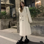 长色呢女外套23秋冬韩个子高感今款白子大衣毛呢20季系小级年流行