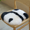 澳尊羊毛坐垫毛毛椅垫休闲椅动物垫子熊猫小羊坐垫保暖加厚椅子垫