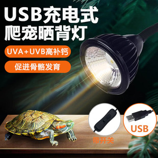 乌龟晒背灯uva灯，uvb灯全光谱，补钙晒背usb充电龟缸灯专用