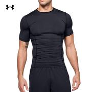 安德玛UA男运动跑步训练健身紧身衣圆领休闲短袖T恤1351815-001