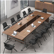 折叠培训桌会议桌可移动长桌会议室桌子课桌椅组合办公双层条形桌