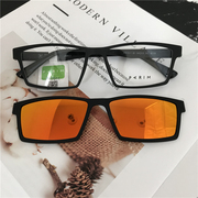 派丽蒙全框超轻近视眼镜框光学镜男女眼镜架磁铁炫彩夹片7911