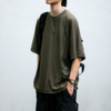 日系山系户外网眼布速干短袖t恤男青年夏季休闲圆领套头纯色体恤