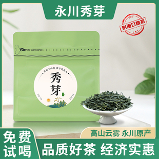 永川秀芽2023年雨前特级绿茶重庆特产毛尖春茶散装250g秀芽口粮茶