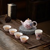 德化白瓷茶具套装家用羊脂玉，茶壶客厅办公室，茶杯陶瓷泡茶小型