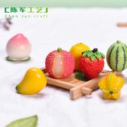 儿童玩具仿真水果蔬菜，模型摆件娃娃屋小玩具，西瓜荔枝杨桃芒果草莓