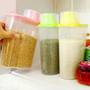 家用塑料透明大号密封罐五谷杂粮罐子，易倾倒(易倾倒)收纳盒厨房食品储物罐