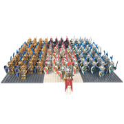 兼容乐高中世纪城堡蓝狮黄金红龙罗马古骑士人仔塑料拼装积木玩具