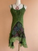 尼泊尔绿色蕾丝拼接连衣裙女夏季小众设计高级感气质长裙子