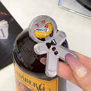 创意磁吸冰箱贴可爱姜饼人开瓶器小巧便携汽水饮料启瓶器开盖神器