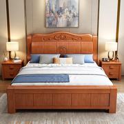 实木床1.8米现代简约经济型1.5米双人储物床