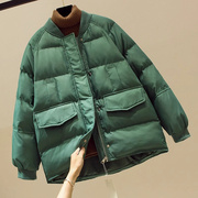 韩版羽绒服女冬短款2023洋气，时尚棉服宽松加厚棒球服棉衣外套