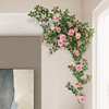 仿真玫瑰花藤蔓客厅室内阳台，空调管道庭院，装饰假花藤条墙壁挂绿植