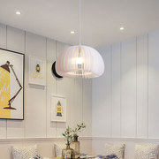 北欧2021餐厅吊灯现代简约创意书房灯温馨白色，南瓜灯卧室吊灯